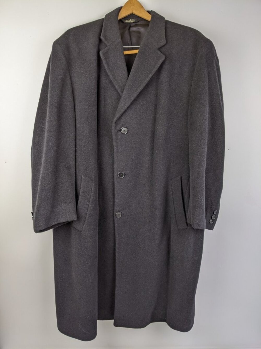 Jos. A. Bank Men's Charcoal Gray Long Sleeve Collared Jacket Coat Overcoat